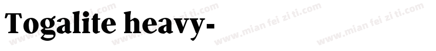 Togalite heavy字体转换